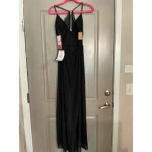 Emerald Sundae Romper Maxi Black,Padded Bra Lace back Sz S Formal Prom Elegant